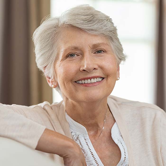 close up of elderly woman